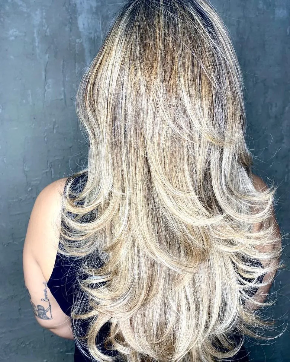 Melena con balayage – peluquería Gema Rebolo Badajoz